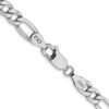 14K White Gold 24 inch 5.75mm Semi-Solid Figaro with Lobster Clasp Chain - 2