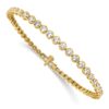 14k 3 carat Lab Grown Diamond VS/SI+ G+ Complete Round Bezel Set 7 inch Tennis Bracelet - 2