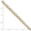 14k 3 carat Lab Grown Diamond VS/SI+ G+ Complete Round Bezel Set 7 inch Tennis Bracelet - 4