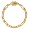 14K Polished Complete 1.4 carat Diamond Paperclip Link 7 inch Bracelet - 3 14K Polished Complete 1.4 carat Diamond Paperclip Link 7 inch Bracelet - 3