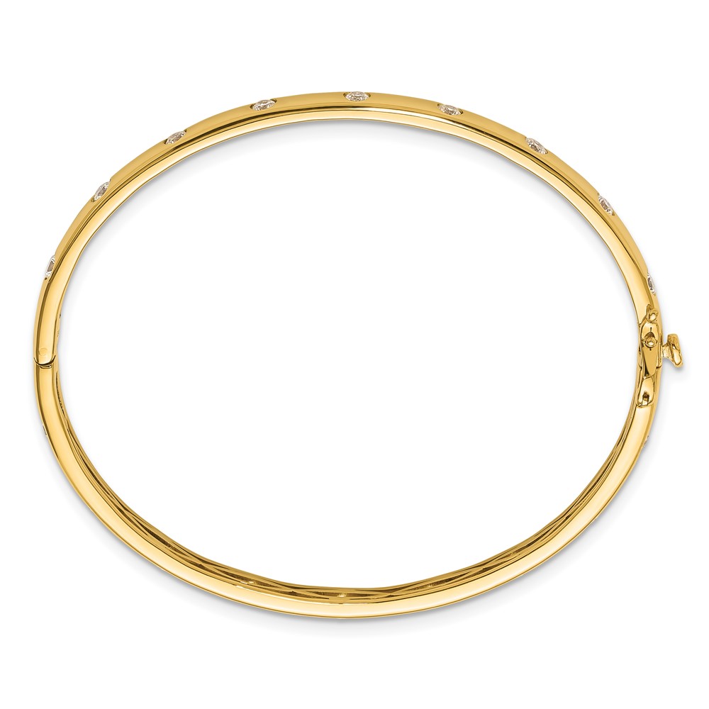 14k 3/4 carat Lab Grown Diamond VS/SI+ G+ Complete Bangle Bracelet - 1