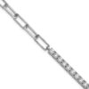 14k White Gold 3 3/4 carat Lab Grown Diamond VS/SI+ G+ Half Paperclip 7 inch with an 1 inch exension Bracelet - 0 14k White Gold 3 3/4 carat Lab Grown Diamond VS/SI+ G+ Half Paperclip 7 inch with an 1 inch exension Bracelet - 0