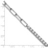 14k White Gold 3 3/4 carat Lab Grown Diamond VS/SI+ G+ Half Paperclip 7 inch with an 1 inch exension Bracelet - 4 14k White Gold 3 3/4 carat Lab Grown Diamond VS/SI+ G+ Half Paperclip 7 inch with an 1 inch exension Bracelet - 4