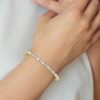 14k 10 carat Lab Grown Diamond VS/SI+ G+ Complete Emerald and Round Tennis Bracelet - 6