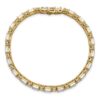 14k 10 carat Lab Grown Diamond VS/SI+ G+ Complete Emerald and Round Tennis Bracelet - 3