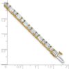14k 10 carat Lab Grown Diamond VS/SI+ G+ Complete Emerald and Round Tennis Bracelet - 5