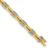 14k Complete 1/2 carat Diamond Bamboo Design 7 inch Bracelet - 0 14k Complete 1/2 carat Diamond Bamboo Design 7 inch Bracelet - 0