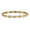 14k Complete 1/2 carat Diamond Bamboo Design 7 inch Bracelet - 2 14k Complete 1/2 carat Diamond Bamboo Design 7 inch Bracelet - 2