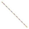 14k Complete Diamond and Oval Tanzanite Open Link 7 inch Bracelet - 1