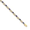 14k Complete Diamond and Oval Sapphire Infinity 7.25 inch Bracelet - 0