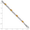 10k White Gold Diamond and Citrine Bracelet - 2