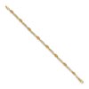 14k Complete Diamond and Oval Citrine Fancy Link 7 inch Bracelet - 1