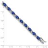 14k White Gold Complete Oval Lab Created Sapphire and Diamond 7 inch Bracelet - 3 14k White Gold Complete Oval Lab Created Sapphire and Diamond 7 inch Bracelet - 3