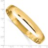 14k 8mm Solid Polished Half-Round Slip-On Round Bangle Bracelet - 2