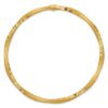 14k Satin Finish Diamond-cut Twist 3.00mm Slip-on Round Bangle Bracelet - 1