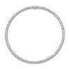 14k White Gold Polished Diamond-cut 3.00mm Slip-on Round Bangle Bracelet - 1