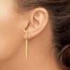 14k Fancy Dangle Round Tube Earrings - 2