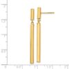 14k Fancy Dangle Round Tube Earrings - 3