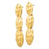 14k Polished Hammered Dangle Earrings - 1