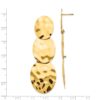 14k Polished Hammered Dangle Earrings - 3