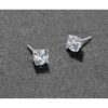 14k White Gold 2 1/2 carat Certified Lab Grown Diamond VS+ F+ Round Complete Four Prong Heavyweight Stud Earrings - 5 14k White Gold 2 1/2 carat Certified Lab Grown Diamond VS+ F+ Round Complete Four Prong Heavyweight Stud Earrings - 5