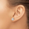 14k White Gold 2 1/2 carat Certified Lab Grown Diamond VS/SI+ G+ Round Complete Three Prong Stud Earrings - 2