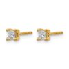 14k 1/4 carat Lab Grown Diamond VS+ F+ Princess Complete Four Prong Stud Earrings - 1 14k 1/4 carat Lab Grown Diamond VS+ F+ Princess Complete Four Prong Stud Earrings - 1