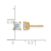14k 1 carat Lab Grown Diamond VS/SI+ G+ Princess Complete Four Prong Stud Earrings - 4