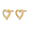 14k Diamond Heart Earrings - 1 14k Diamond Heart Earrings - 1