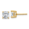 14k 2 carat Certified Lab Grown Diamond VS+ F+ Cushion Complete Four Prong Stud Earrings - 0 14k 2 carat Certified Lab Grown Diamond VS+ F+ Cushion Complete Four Prong Stud Earrings - 0