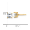 14k 2 carat Certified Lab Grown Diamond VS+ F+ Cushion Complete Four Prong Stud Earrings - 3 14k 2 carat Certified Lab Grown Diamond VS+ F+ Cushion Complete Four Prong Stud Earrings - 3