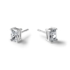 14k White Gold 3 carat Lab Grown Diamond VS+ F+ Radiant Complete Four Prong Stud Earrings - 5 14k White Gold 3 carat Lab Grown Diamond VS+ F+ Radiant Complete Four Prong Stud Earrings - 5