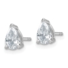 14k White Gold 1 carat Lab Grown Diamond VS/SI+ G+ Complete Pear Three Prong Stud Earrings - 1 14k White Gold 1 carat Lab Grown Diamond VS/SI+ G+ Complete Pear Three Prong Stud Earrings - 1