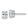 14k White Gold 1 carat Certified Lab Grown Diamond VS+ F+ Complete Oval Four Prong Stud Earrings - 0 14k White Gold 1 carat Certified Lab Grown Diamond VS+ F+ Complete Oval Four Prong Stud Earrings - 0