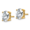 14k 3 carat Lab Grown Diamond VS/SI+ G+ Complete Oval Four Prong Stud Earrings - 1 14k 3 carat Lab Grown Diamond VS/SI+ G+ Complete Oval Four Prong Stud Earrings - 1