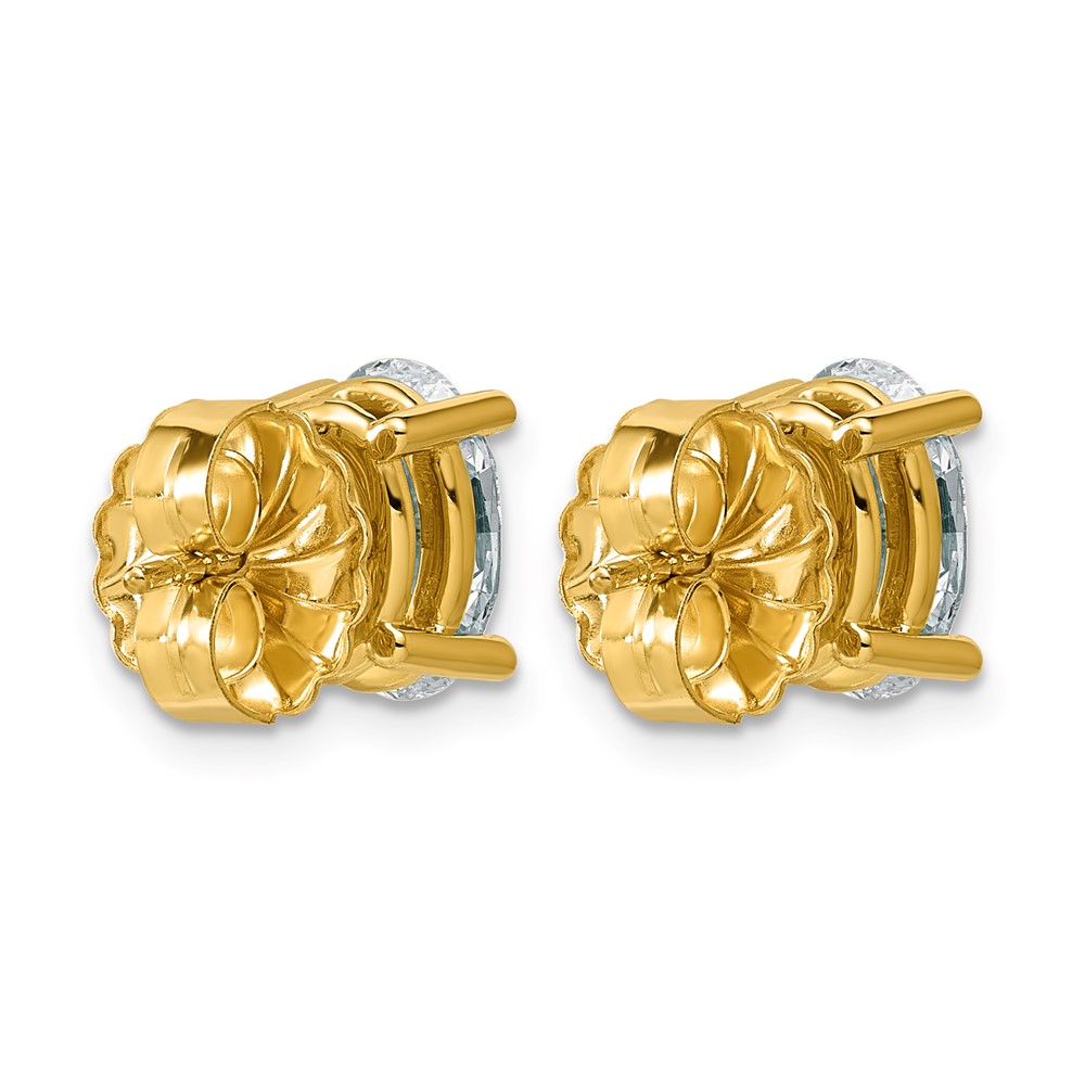 14k 3 carat Lab Grown Diamond VS/SI+ G+ Complete Oval Four Prong Stud Earrings - 3 14k 3 carat Lab Grown Diamond VS/SI+ G+ Complete Oval Four Prong Stud Earrings - 3