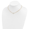 14K Double Strand Heart Pendant 16 inch Necklace Plus 2 inch Extender - 3