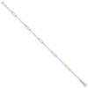 14K Tri-color Oval Link 7.5 inch Bracelet - 1 14K Tri-color Oval Link 7.5 inch Bracelet - 1