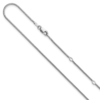 SS Rh-plat 1.1mm Round Snake 1in+1in Adjustable Chain - 0