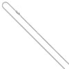 SS Rh-plat 1.1mm Round Snake 1in+1in Adjustable Chain - 1