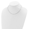 SS Rh-plat 1.1mm Round Snake 1in+1in Adjustable Chain - 4