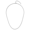 SS Rh-plat 1.1mm Round Snake 1in+1in Adjustable Chain - 3