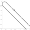 SS Rh-plat 1.1mm Round Snake 1in+1in Adjustable Chain - 2