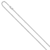 Sterling Silver Rh-plated 1.6mm Singapore 1in+1in Adjustable Chain - 1