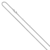 SS Rh-plat 1.4mm Round Snake 1in+1in Adjustable Chain - 1
