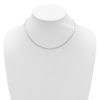 SS Rh-plat 1.4mm Round Snake 1in+1in Adjustable Chain - 2