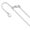 Sterling Silver RH-plated Adjustable .85mm Box Chain - 0