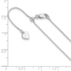 Sterling Silver RH-plated Adjustable .85mm Box Chain - 5