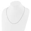 Sterling Silver RH-plated Adjustable 1.5mm Round Box Chain - 4