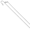 Sterling Silver RH-plt Adjustable 1.2mm D/C Square Snake Chain - 1